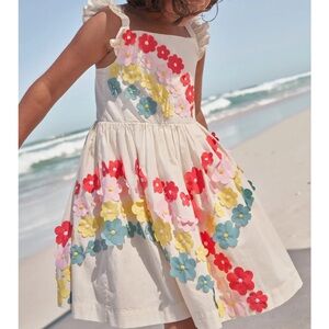 Mini Boden Flutter Flower dress - size 4-5